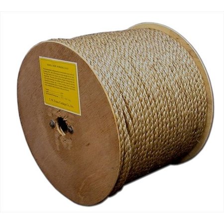 T.W. EVANS CORDAGE CO INC T.W. Evans Cordage 25-001 .25 in. x 600 ft. Pure Number 1 Manila Rope Reel 25-001